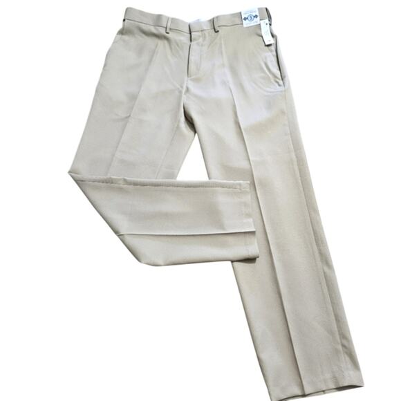 NEW Saddlebred Dress Pant Traveler Comfort Flex Expand Waist Shirt Grip Straight
